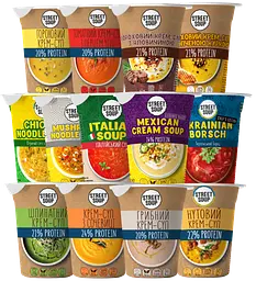 Street Soup ALL SOUP SET — набір крем-супів у стаканах, 13 шт.