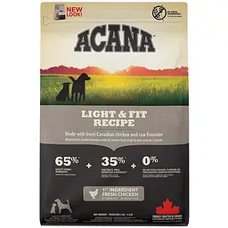 Сухий корм для собак усіх порід Acana Light & Fit проти ожиріння з куркою 2 кг a51220