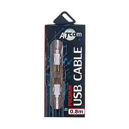 Кабель Atcom USB - USB Type-B V 2.0 (M/M), 0.8 м, білий (14370) - мініатюра 2