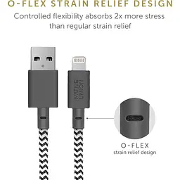 Кабель Native Union Belt Cable XL Lightning Zebra 3 м (BELT-L-ZEB-3-NP) - мініатюра 5