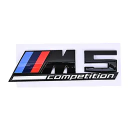Емблема напис M5 competition для BMW чорна глянцева пластик (на скотчі)
