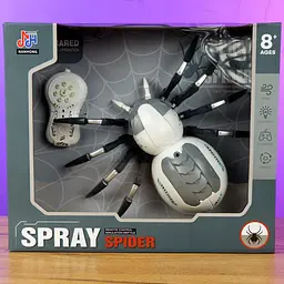 Інтерактивний радіокерований павук Spray Spider з ефектом пари, підсвічуванням очей, звуками, мелодіями та акумулятором - мініатюра 8