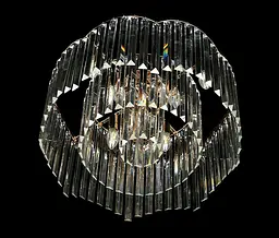 Люстра кришталева Splendid Ray LGH90351/9, 9 ламп, золото, білий, метал, кришталь, 32 см, сучасний стиль для дому - мініатюра 2