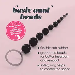 Анальний ланцюжок Crushious Bead Anal 33 см (чорний) - мініатюра 4