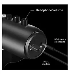 Професійний студійний конденсаторний мікрофон Jmary MCPW8 USB Black - мініатюра 8