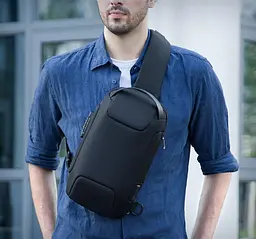 Рюкзак міський Mark Ryden 7116 8л на одне плече, для планшета до 9.7, USB, замок Black (18317) - мініатюра 6