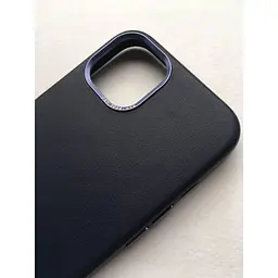 Оригінальний шкіряний чохол Decoded Leather Case MagSafe для Apple iPhone 13 (6.1") Matt Navy Blue - мініатюра 10