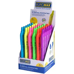 Ручка масляна автоматична Buromax Tropical Touch синя 0.7 мм упаковка 36 шт. (BM.8272) - мініатюра 2