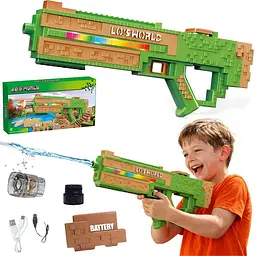 Водяний електричний пістолет зі світлом / Водяний автомат Electric Water Gun / Водяний бластер SQ011B - мініатюра 6