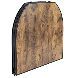 Складний стіл Bo-Camp Woodbine Oval 150x80 cm Black/Wood look (1404230), Коричневий - мініатюра 5