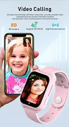 Смарт годинник-телефон дитячі Wonlex CT25 з відеодзвінком WI-FI GPS SIM-карта Pink (18357) - мініатюра 6