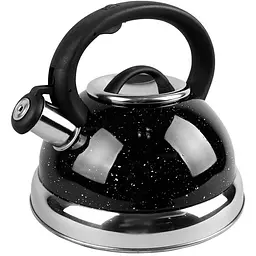Чайник із свистком нержавіюча сталь Maestro MR-1313-BLACK на 3.0 л для всіх типів плит чорний