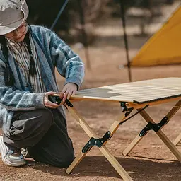 Розкладний стіл Naturehike CNK2300JU010 розмір M, алюміній, бежевий - мініатюра 9