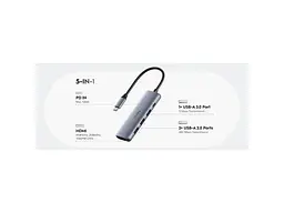 Док-станція CUDY 5-in-1 Grey (UH405) - мініатюра 3