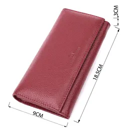 Оригінальний жіночий гаманець з натуральної шкіри ST Leather 18,5х9х3 см acs0029639 - мініатюра 3