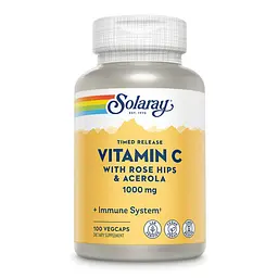 Витамин С с шиповником и ацеролом Vitamin C with Rose Hips & Acerola 1000mg - 100 vcaps