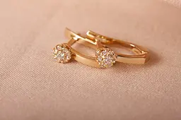 Сережки з жовтого золота з діамантами S-0039 - мініатюра 4