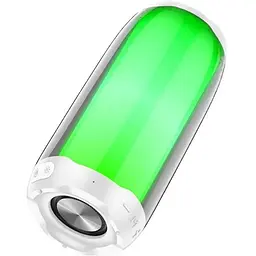 Портативна bluetooth колонка Hoco HC8 TWS з LED підсвічуванням білий