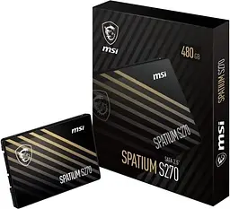 Твердотільний накопичувач SSD 480Gb, Spatium S270, SATA3, 2.5" MSI teh0027770 - мініатюра 4