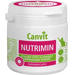 Комплекс витаминов для кошек Canvit Nutrimin при кормлении натуральной пищей порошок 150 г