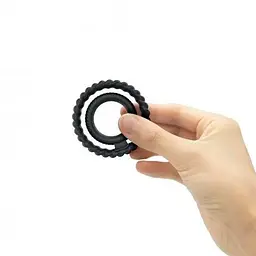 Ерекційне кільце подвійне силіконове Dorcel Dual Ring для затримки Чорний - мініатюра 5