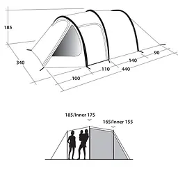 Намет Outwell Earth 5 Blue (111052) - мініатюра 2