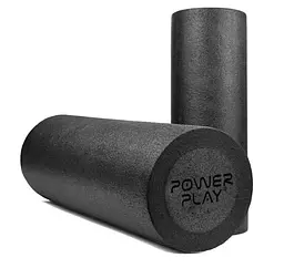Масажний ролик (роллер) гладкий PowerPlay 4021 Fitness Roller Чорний 30x15 см (PP_4021_Black_(30*15)) - мініатюра 2