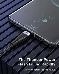 Кабель для заряджання iPhone TOPK, нейлоновий кабель преміумкласу USB-A до Lightning 2m MFI - мініатюра 5