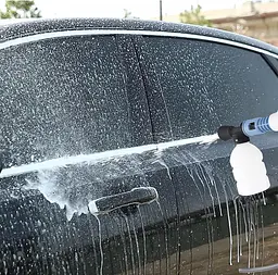 Мийка високого тиску 21 В 12 бар з подовжувачем для літій-іонного акумулятора для шланга 5 м - мініатюра 2