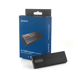 Корпус для M.2 NVME/SATA SSD CHIEFTEC CEB-M2C-TL, aluminium,USB 3.2 Gen2 Type-C, Black, RETAIL - мініатюра 6