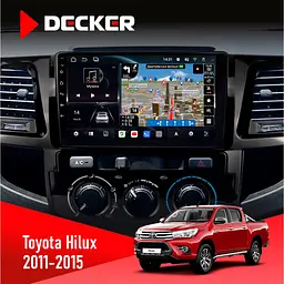 Штатна магнітола Toyota Hilux 2011-2015 Decker D9-011 4x64, DSP, 4G, 360 Decker (НФ-00006509)