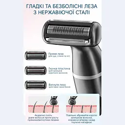 Епілятор бездротовий жіночий Enchen A1 Grey - мініатюра 3