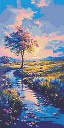 Алмазная мозаика/вышивка Дорога к мечтам 40*80 см Оригами OD 5137