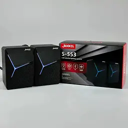 Настільні колонки Jedel S-553 з LED підсвічуванням 2x3W чорний - мініатюра 2