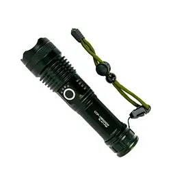 Ліхтарик X-Balog BL-X71 P50 ручний акумуляторний, чорний, світлодіодний, USB-зарядка, Zoom-фокус, 5 режимів - мініатюра 4