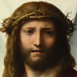 Інтер'єрна картина Голова Христа, Антоніо да Корреджо, Antonio da Correggio, Head of Christ, релігійний декор, 60×48 см (id6969) - мініатюра 5