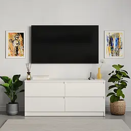 Тумба під телевізор MebelStar Нео 4Ш 120x43x53 см Аляска білий (MBS-1268) - мініатюра 2