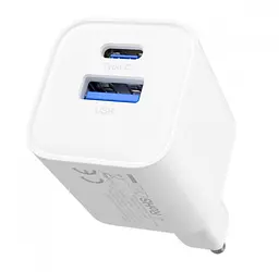 СЗУ Proove Silicone Power Plus 20W USB-C + USB-A White (WCSP2011002) - мініатюра 3