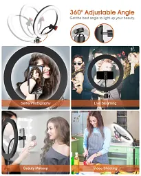Кільцева лампа зі штативом Elegiant EGL-06 10" Чорно-біла Factory Recertified g5 - мініатюра 6