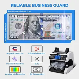 Рахункова машинка Bill Counter AL-920 із детектором фальшивих грошей та верхнім завантаженням - мініатюра 5