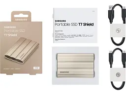 SSD накопичувач портативний Samsung T7 Shield 1 TB Beige (MU-PE1T0K) - мініатюра 5