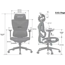 Геймерське крісло Anda Seat X-Air Mega XL Mesh Space Black [AD-WY-01-BBB] [126346] - мініатюра 6