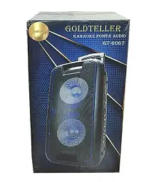 Акустична система Goldteller GT-6067 валіза з караоке 1800 mAh 120W Black (3_00449) - мініатюра 6