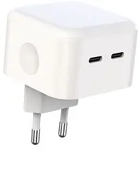 Зарядний пристрій XO L102 EU Dual Type-C Port 35W Type-C to Lightning (33606-01_294)