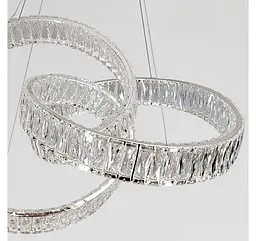 Підвісна кришталева LED-люстра Artlight 531/600CH у вигляді переплетених кілець, хром, 153 Вт, від 16-25 м² - мініатюра 4