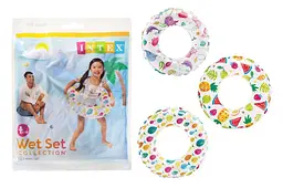 Надувне дитяче коло для плавання Intex Lively Print Swim Ring 59241 діаметр 61 см