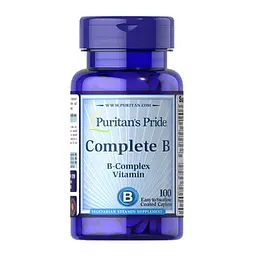 Комплекс вітамінів групи В Complete B 100 таблеток Puritan's Pride vit0005641