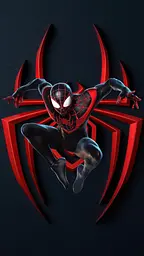 Дерев'яний фігурний пазл Spider Man, black, А3, Картонна коробка 200 елементів