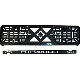 Рамка номерного знака Poputchik пластик з об'ємними літерами Chevrolet 52х13.5х2 см 2 шт - мініатюра 4