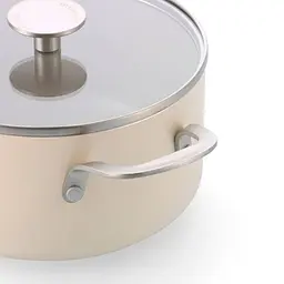 Каструля з кришкою KitchenAid АС, 20 см, 3,11 л, з керам покриттям, кремовий (CC010376-001) - мініатюра 3